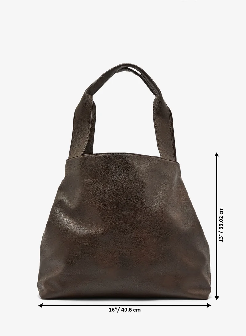 ELLA Brown Slouch Tote Bag With Thick Strap for Women | Best Price UAE